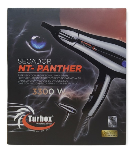 Secador Profesional Turbox Nt Panther 3300 Watts