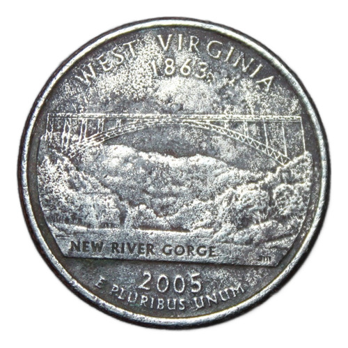 Np* Moneda Usa Quarter Dollar 2005 - West Virginia (Usado)