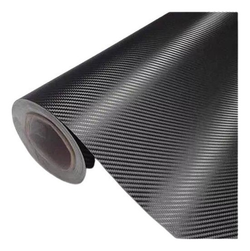 Vinil Adesivo Envelopamento Fibra Carbono Preto - 1m X 20cm