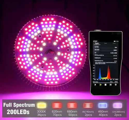 Lâmpada Para Cultivo Holofote Espectro Led Grow 250w E27 Cor Da