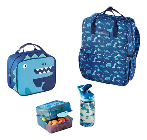 Set De Mochila Lonchera Dino Betterware 4 Piezas