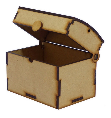 Imagen 2 de 3 de Souvenir Cofre Pirata 6x6x5cm Fibrofacil - Oferta X25 Unid!