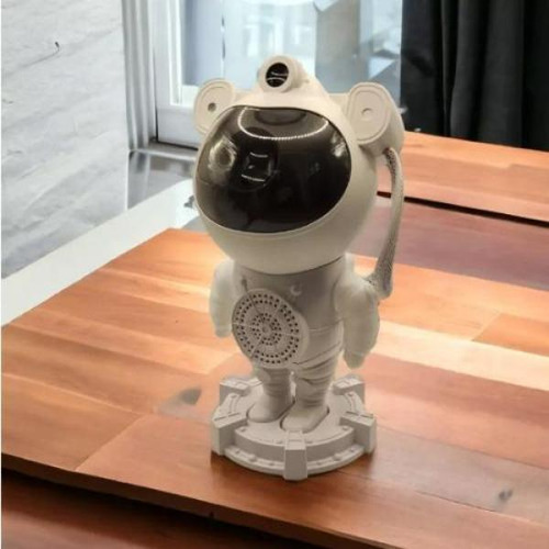 Luminária Astronauta Com Alto Falante Bluetooth Luz Galaxia