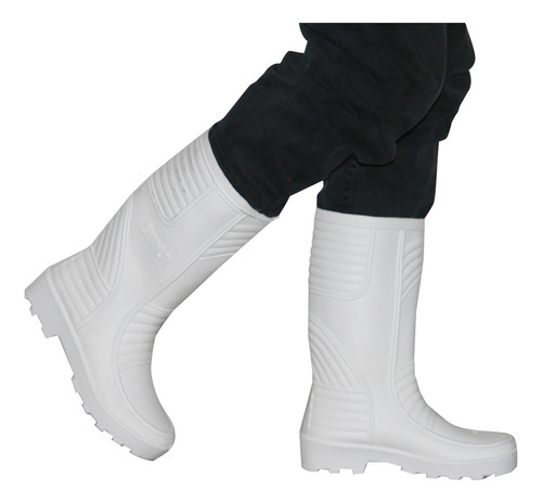 Imagen 5 de 9 de Botas Pvc Caña Larga Sin Puntera Supla, Blanca Talla 45 Pc