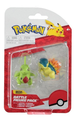 Battle Figure Pack - Larvitar + Cyndaquil - Pokemon