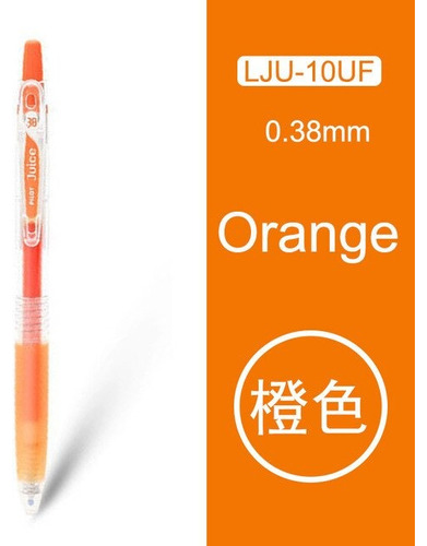 Bolígrafo Roller Pilot Juice 0.38 Lju-10uf Precisión Full Color de la tinta Naranjo