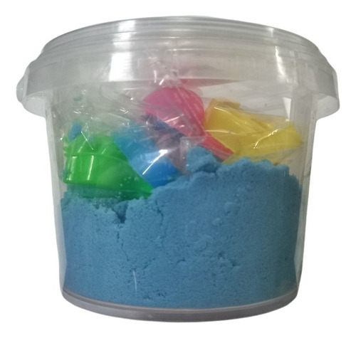 Arena Magica En Balde 400g Con Moldes Pequeños Colores