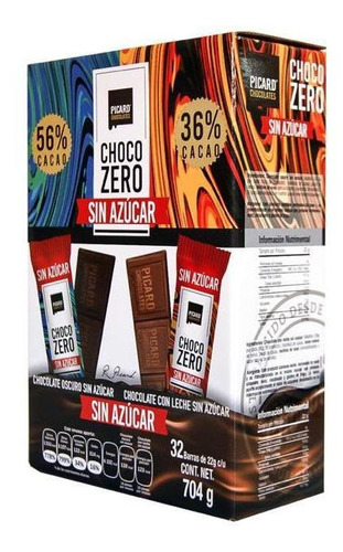 Imagen 1 de 2 de 32 Chocolates Choco Zero Sin Azucar Picard - 18 Msi