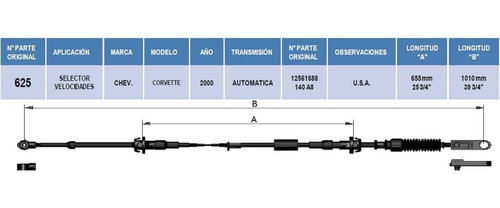 Chicote Chevrolet Corvette 2000 Transmisión Automática
