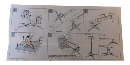 Imagen 9 de 9 de Soporte Proyector Techo Pared Extensible Regulable X5