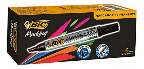 Bic Marking 2300 Negro 6 Piezas