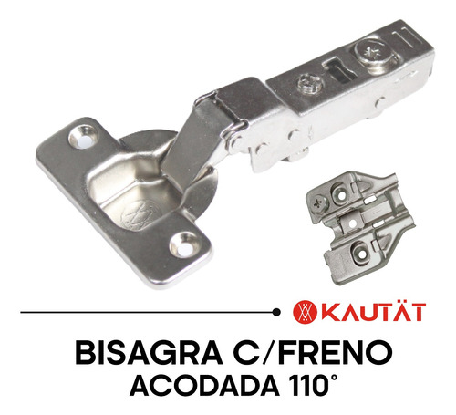 Bisagra Semicurva Progressive C/freno Clip Y Base 3d, Kautat