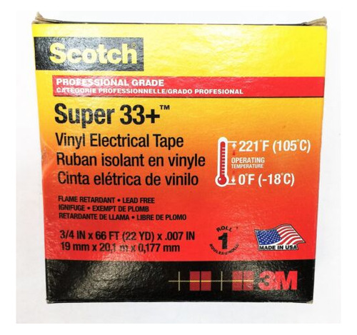 3m Super 33 Plus Professional Grade Black Scotch Electri Qjj