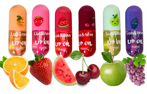 Kit Atacado Mini Gloss Lip Oil Mágico Frutas Lua E Neve