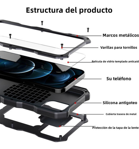 Capa À Prova De Quedas, Choques E Água Para iPhone 13 E 12