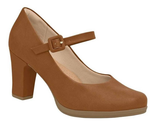 Scarpin Boneca Deise Salto Alto Ocre