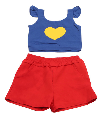 Conjunto De Pantalones Cortos De Verano Para Niñas, Algodón
