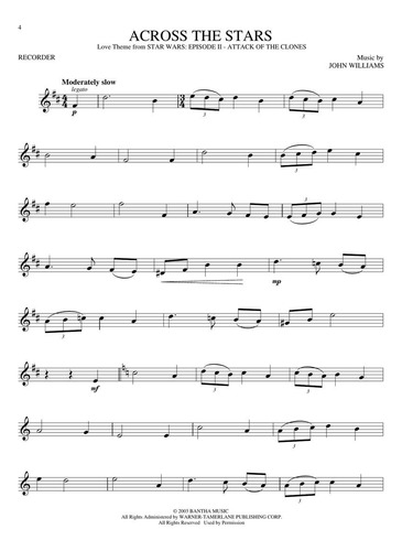 Hal Leonard Recorder Songbook: Star Wars, 15 Selections From