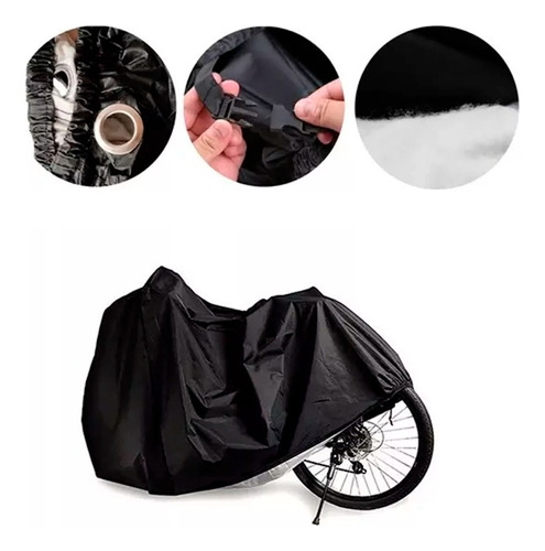 Cubierta Funda Impermeable Afelpada Para Dos Bicicletas 