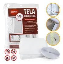 Comprar Tela Mosquiteira Janela Velcro Ajustável Anti Inseto 130x150 Cor Branco