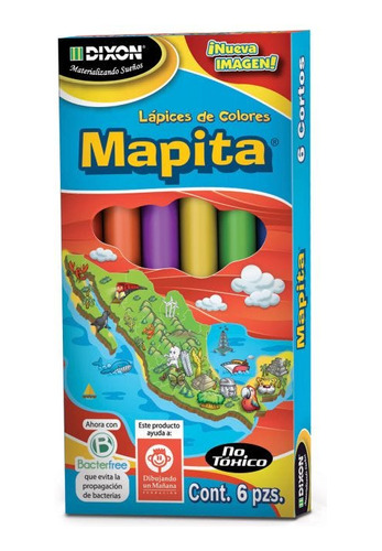 Estuche C/6 Colores Mapita 3575 Cortos Redondos