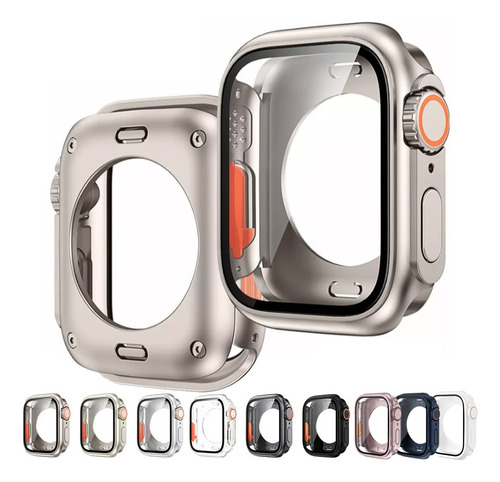 Case Cristal Templado Para Apple Watch Series 9 8 7 6 5 4 Se