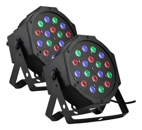 Packx2 Proyector Led Rgb Dmx Luces Disco Luz Fiesta Rgb 1411