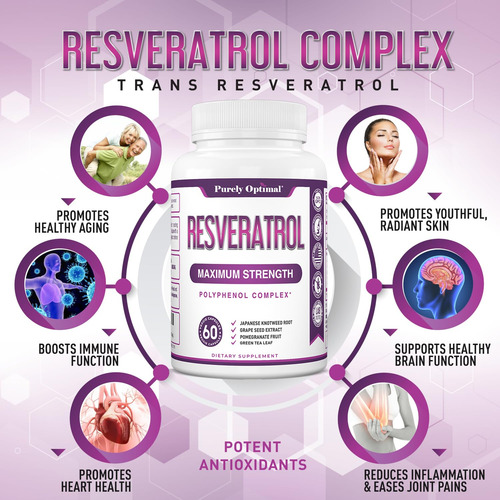Suplemento De Resveratrol Puramente Ideal De 1500 Mg Com Ant