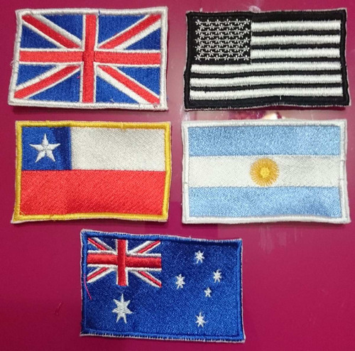 Parches Banderas Bordadas Completamente, Calidad