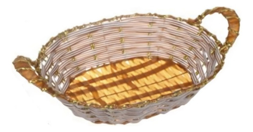 Cesta Canasto De Mimbre Decorativo 39 X 25 X 6cm