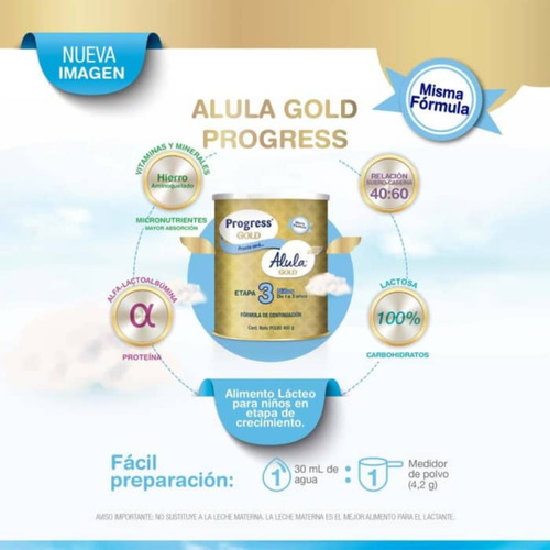 Fórmula Infantil De Continuación Alula Gold 3pzas - Etapa 3