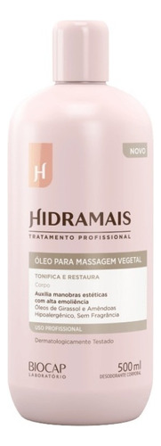 Óleo Para Massagem Vegetal 500ml Hidramais