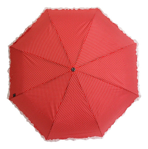 Paraguas Corto Semi Automático Reforzado Cherry Color Rojo