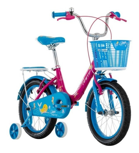 Bicicleta Infantil Gw Siren Rin 16 Niña Auxiliares Canasta