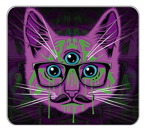 Mouse Pad Gatos Antejos Personzalizado Mascotas Regalo 678