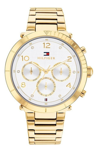 Reloj Tommy Hilfiger Emery Dorado Acero Inox Para Mujer 