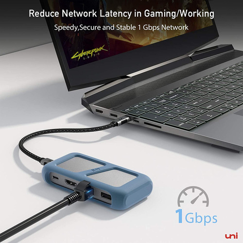 Hub Usb Conector Desmontable Hdmi 4k Lector De Tarjetas Sd