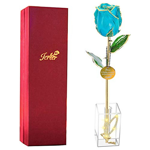24k Gold Dipped Rose Gifts For Women Valentine's Day Bi...