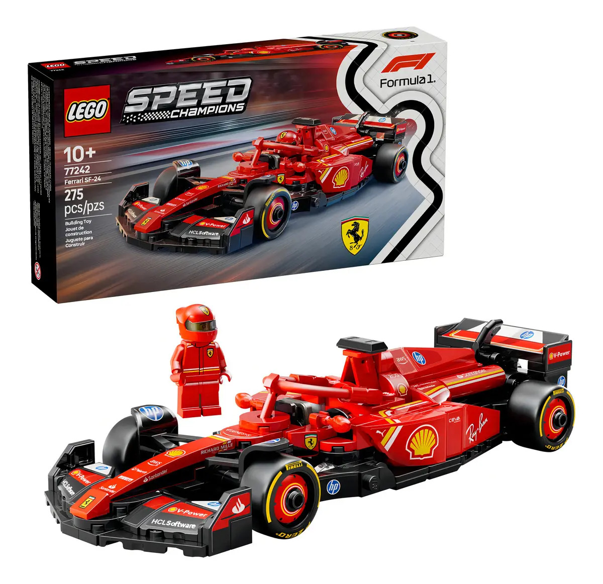 Lego 77242 Speed Champions Ferrari Sf24 F1 Quantidade de peças 275
