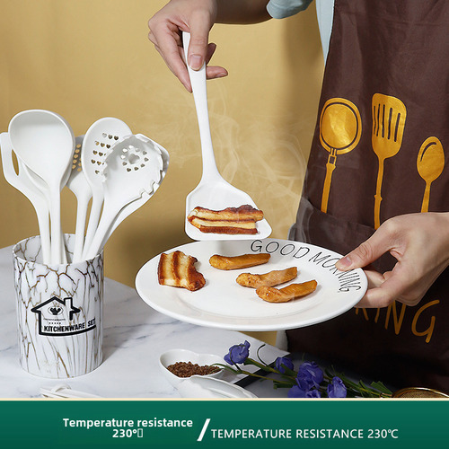 Conjunto De 10 Utensílios De Cozinha De Silicone - Chá Em Pó