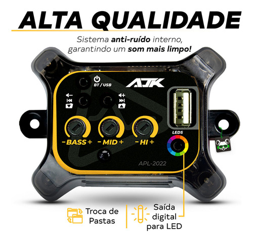 Mini Player Bluetooth Mp3 Usb Caixa Bob Trio Paredao Rca Ajk