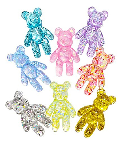 20 Pieces 10 Colors Cute Bear Charm Pendants Cartoon Be...