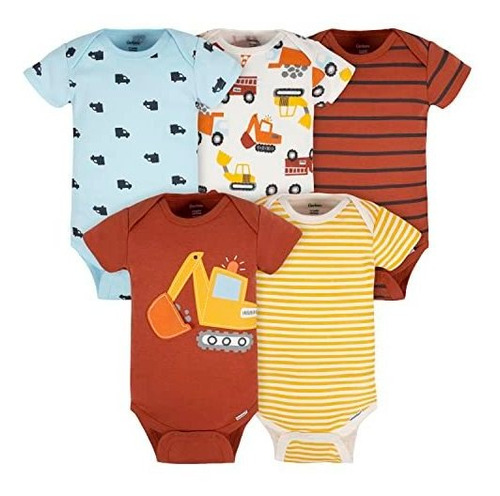 Gerber Baby Boy's 5-pack Variety Onesies Bodysuits (3 2xy6e