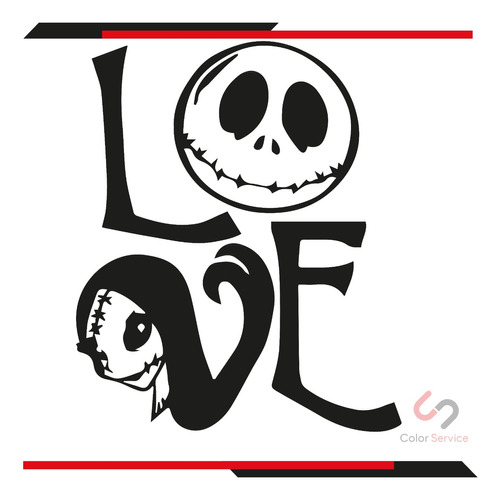 Calcas Sticker Love Mundo De Jack Para Carro Camioneta 15x18