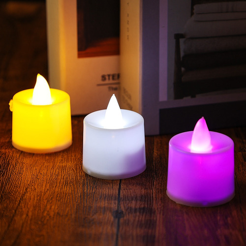 Vela Led Sin Llama De Color Amarillo Cálido, 50 Unidades