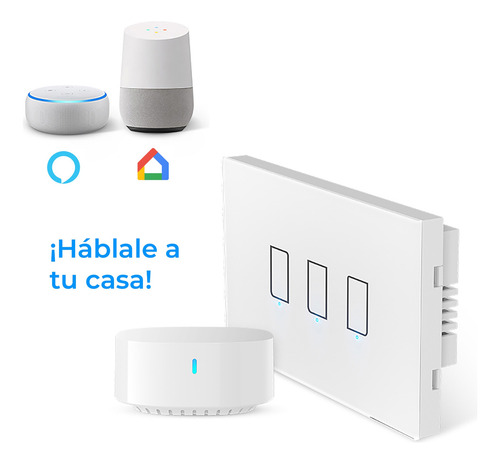Apagador Inteligente 3 Botones Rf433 Mhz - Requiere Rm4 Pro