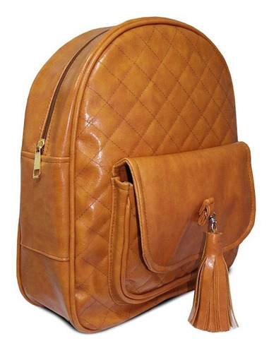 Imagen 2 de 2 de Bolso Morral De Semi Cuero Y Elegante Dama
