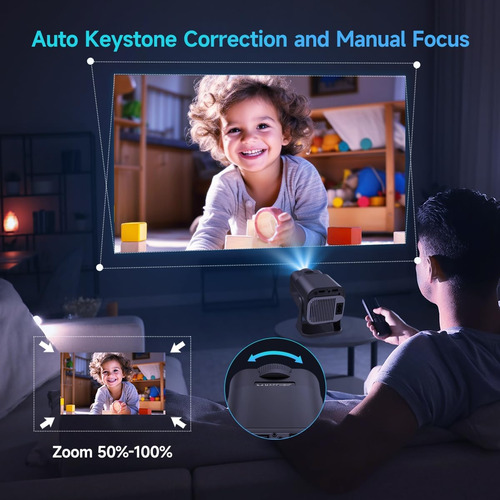 Mini Proyector Portátil Con Android 11, Soporte Inteligente