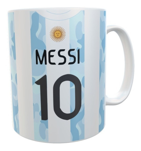 Taza Cerámica Camiseta De Messi  Sublimada Varios Modelos