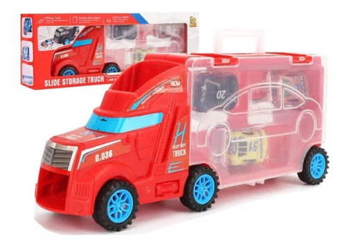 Camion Rojo Juguete De Vehículo Para Niños Con Autitos